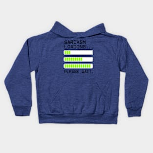 computer message sarcasm loading levels stacked Kids Hoodie